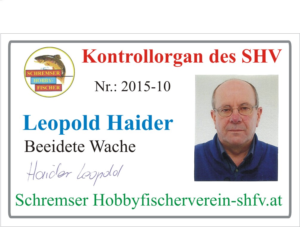 SHV Ausweis HaiderL